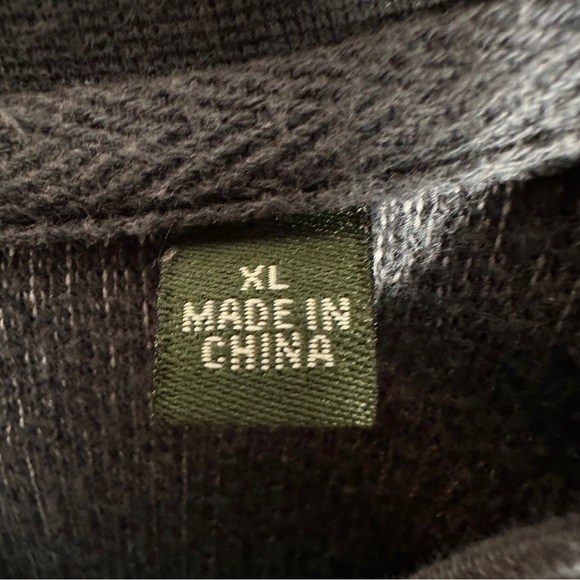 Orvis sweater, gray/white, heavyweight. XL. cotton/poly, cozy, warm - Picture 2 of 12